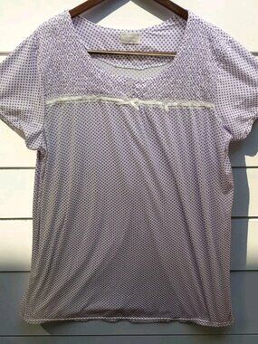 Lati Fashion Intimates Sz L Nightgown Collection Granny Nap Gown Fuschia Purple